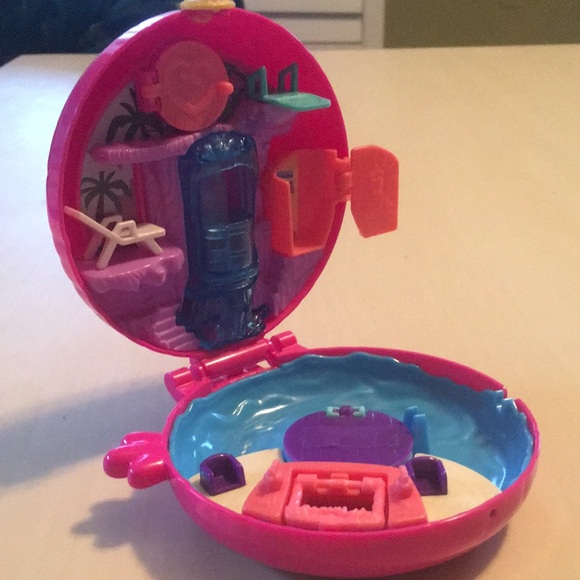 Polly pocket compact playsets (set of 3) cake slice butterfly flamingo pink - Picture 14 of 16